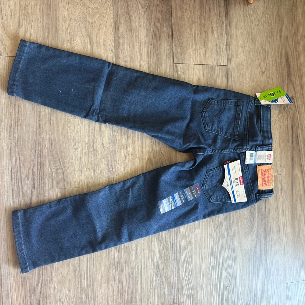 Levi's 502 Regular Taper Kids Dark Blue Jeans Size 5 reg NWT